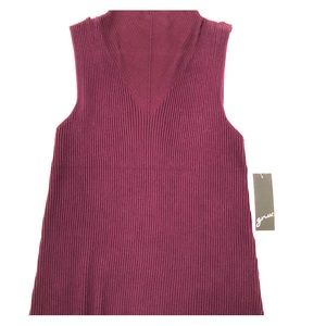 NWT Plum mock turtleneck sweater - sleeveless